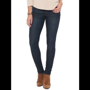 Democracy “AB” Solutions High Waist, faux fly, dark wash blue jeans. Size 10.